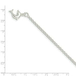 Load image into Gallery viewer, Sterling Silver Hollow Polished 3-Dimensional Dolphin Anklet 10'' length