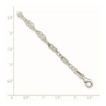 Load image into Gallery viewer, Sterling Silver Solid Polished Fancy Knot-Link Anklet 10'' length