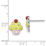 Load image into Gallery viewer, Sterling Silver Madi K Enameled Swarovski Elements Cupcake Earrings