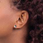 Load image into Gallery viewer, Sterling Silver Madi K Enameled Yin Yang Symbol Post Earrings