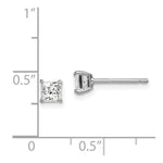 Load image into Gallery viewer, Sterling Silver Madi K 4mm Square CZ Basket Set Stud Earrings