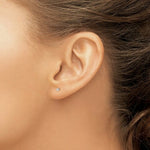 Load image into Gallery viewer, Sterling Silver Madi K 2mm Round Basket Set CZ Stud Earrings