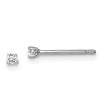 Load image into Gallery viewer, Sterling Silver Madi K 2mm Round Basket Set CZ Stud Earrings