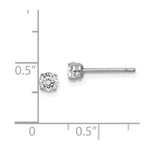 Load image into Gallery viewer, Sterling Silver Madi K 4mm Round Basket Set CZ Stud Earrings