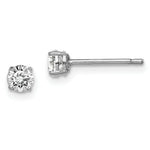 Load image into Gallery viewer, Sterling Silver Madi K 4mm Round Basket Set CZ Stud Earrings