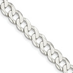 Load image into Gallery viewer, Sterling Silver 8mm Close Link Flat Curb Chain 18'' length