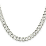 Load image into Gallery viewer, Sterling Silver 8mm Close Link Flat Curb Chain 18'' length