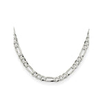 Load image into Gallery viewer, Sterling Silver 7.5mm Polished Flat Figaro Chain 20'' length