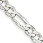 Load image into Gallery viewer, Sterling Silver 7.5mm Polished Flat Figaro Chain 20'' length