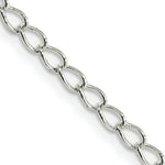 Load image into Gallery viewer, Sterling Silver 3mm Half Round Wire Curb Chain 16'' length