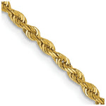 Load image into Gallery viewer, 14K Yellow Gold 2.25mm Diamond-cut Quadruple Rope Chain Necklace Length 20'' inches