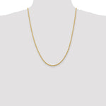 Load image into Gallery viewer, 14K Yellow Gold 2.75mm Diamond-cut Quadruple Rope Chain Necklace Length 24'' inches