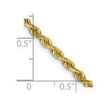 Load image into Gallery viewer, 14K Yellow Gold 2.75mm Diamond-cut Quadruple Rope Chain Necklace Length 24'' inches