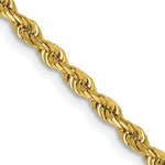 Load image into Gallery viewer, 14K Yellow Gold 2.75mm Diamond-cut Quadruple Rope Chain Necklace Length 30'' inches