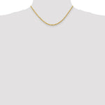 Load image into Gallery viewer, 14K Yellow Gold 3mm Diamond-cut Quadruple Rope Chain Necklace Length 16'' inches