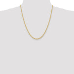 Load image into Gallery viewer, 14K Yellow Gold 3mm Diamond-cut Quadruple Rope Chain Necklace Length 22'' inches