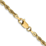 Load image into Gallery viewer, 14K Yellow Gold 3mm Diamond-cut Quadruple Rope Chain Necklace Length 18'' inches