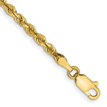 Load image into Gallery viewer, 14K Yellow Gold 3mm Diamond-cut Quadruple Rope Chain Bracelet Length 8'' inches