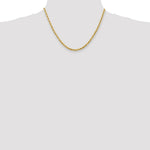 Load image into Gallery viewer, 14K Yellow Gold 3.35mm Diamond-cut Quadruple Rope Chain Necklace Length 18'' inches