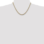 Load image into Gallery viewer, 14K Yellow Gold 4mm Diamond-cut Quadruple Rope Chain Necklace Length 18'' inches