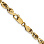 Load image into Gallery viewer, 14K Yellow Gold 4.5mm Diamond-cut Quadruple Rope Chain Necklace Length 24'' inches
