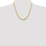 Load image into Gallery viewer, 14K Yellow Gold 5mm Diamond-cut Quadruple Rope Chain Necklace Length 20'' inches