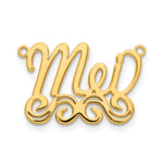 Load image into Gallery viewer, Roy Rose Jewelry Custom Made Personalized Name Necklace Pendant Cursive Bottom Flourish, size 1" inches, in 10K Yellow Gold in Length Choice of 16", 18", or 20"