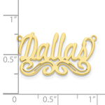 Load image into Gallery viewer, Roy Rose Jewelry Custom Made Personalized Name Necklace Pendant Cursive Bottom Flourish, size 1" inches, in 10K Yellow Gold in Length Choice of 16", 18", or 20"
