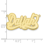 Load image into Gallery viewer, Roy Rose Jewelry Custom Made Personalized Name Necklace Pendant Cursive with Border, size 1.6" inches, in 10K Yellow Gold in Length Choice of 16", 18", or 20"