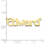 Load image into Gallery viewer, Roy Rose Jewelry Custom Made Personalized Fancy Block Name Necklace Pendant, size 1.50" inches, in 10K Yellow Gold in Length Choice of 16", 18", or 20"