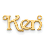 Load image into Gallery viewer, Roy Rose Jewelry Custom Made Personalized Fancy Block Name Necklace Pendant, size 1.10" inches, in 10K Yellow Gold in Length Choice of 16", 18", or 20"