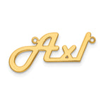 Load image into Gallery viewer, Roy Rose Jewelry Custom Made Personalized Underlined Style Name Necklace Pendant, size 1.70" inches, in 10K Yellow Gold in Length Choice of 16", 18", or 20"