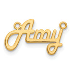Load image into Gallery viewer, Roy Rose Jewelry Custom Made Personalized Underlined Style Name Necklace Pendant, size 1.10" inches, in 10K Yellow Gold in Length Choice of 16", 18", or 20"