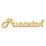 Load image into Gallery viewer, Roy Rose Jewelry Custom Made Personalized Underlined Style Name Necklace Pendant, size 1.10" inches, in 10K Yellow Gold in Length Choice of 16", 18", or 20"