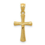 Load image into Gallery viewer, 14K Yellow Gold Diamond-cut Cross Pendant 23mm length