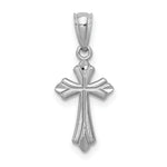 Load image into Gallery viewer, 14K White Gold Budded Cross Charm