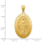 Load image into Gallery viewer, 14K Yellow Gold Miraculous Medal Pendant 21mm width