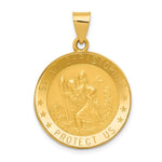 Load image into Gallery viewer, 14K Yellow Gold Saint Christopher Medal Pendant 22mm width
