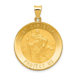 Load image into Gallery viewer, 14K Yellow Gold Saint Christopher Medal Pendant 26mm width