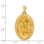 Load image into Gallery viewer, 14K Yellow Gold Saint Christopher Medal Pendant 21mm width