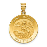 Load image into Gallery viewer, 14K Yellow Gold Saint Michael Medal Pendant 22mm width