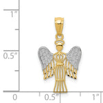 Load image into Gallery viewer, 14K Yellow Gold w/Rhodium Angel Pendant