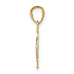 Load image into Gallery viewer, 14K Yellow Gold w/Rhodium Framed Cherub Pendant