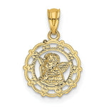 Load image into Gallery viewer, 14K Yellow Gold w/Rhodium Framed Cherub Pendant