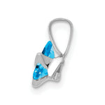 Load image into Gallery viewer, 14K White Gold Blue Topaz Star of David Pendant