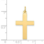 Load image into Gallery viewer, 14K Yellow Gold Polished Cross Pendant 32mm length