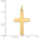 Load image into Gallery viewer, 14K Yellow Gold Polished Cross Pendant 28mm length