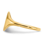 Load image into Gallery viewer, Open Back Mens Womens Signet Ring Custom Personalized with Free Engraving Available of Initials in Solid 14K Yellow Gold