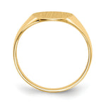 Load image into Gallery viewer, Open Back Mens Womens Signet Ring Custom Personalized with Free Engraving Available of Initials or Monogram in Solid 14K Yellow Gold