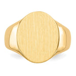 Load image into Gallery viewer, Mens Signet Ring Custom Personalized with Free Engraving Available of Initials or Monogram in Solid 14K Yellow Gold